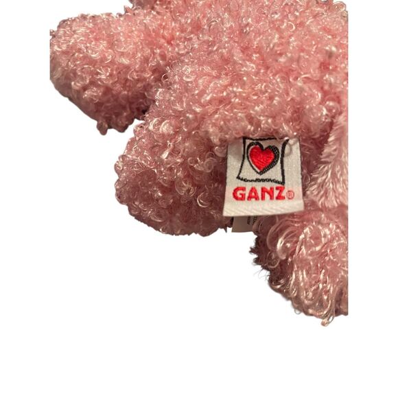 Ganz Webkinz Pink Curly Shaggy Poodle Dog Plush Stuffed Animal Toy 9" - Picture 4 of 10